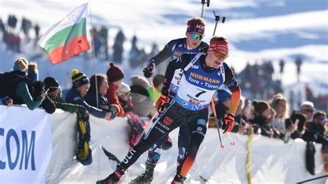 Hier läuft das Biathlon.